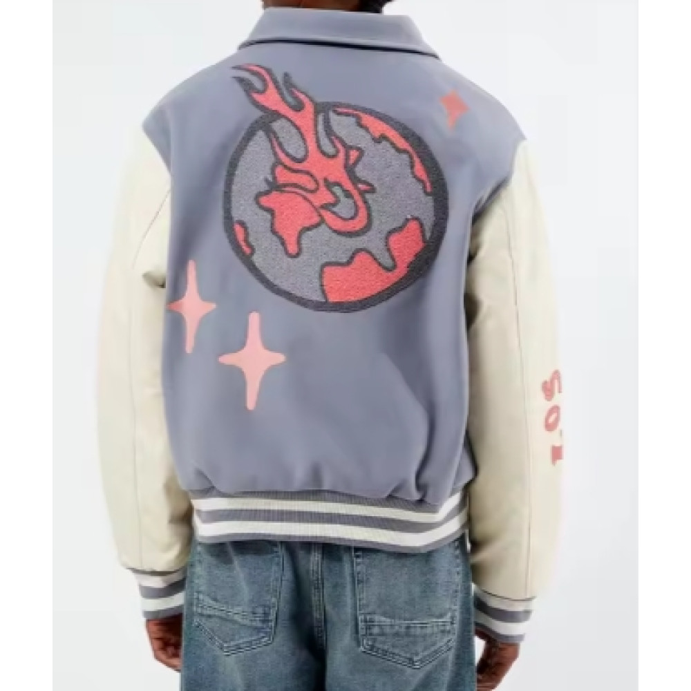 Amelie Zilber Slanted Bomber Jacket